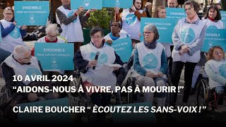 Projet de loi fin de vie : Écoutez les sans voix - Claire Boucher
