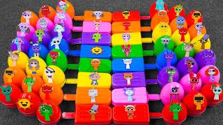 Incredibox Sprunki Slime Surprise! ASMR Clay Unboxing Characters in Rainbow Flowers &amp; Shell