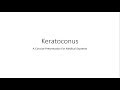 Keratoconus (Ophthalmology) - For Medical Students