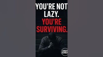 You’re not broken.You’re not lazy  #motivation #streetscholartv #youtubeshorts