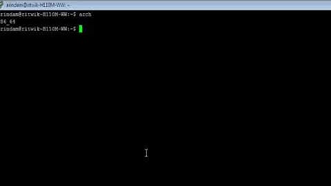 Linux - arch Command - w3resource