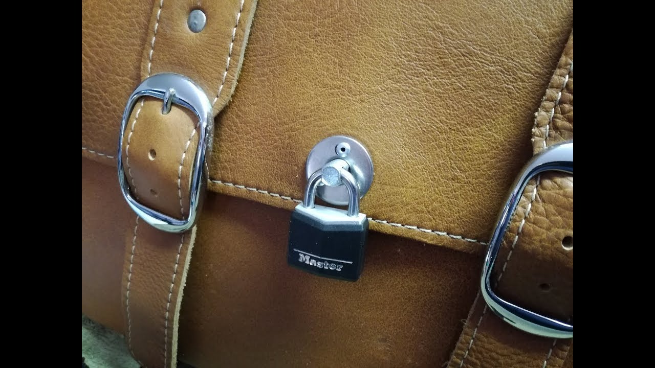 Locking Leather Saddlebags | tyello.com