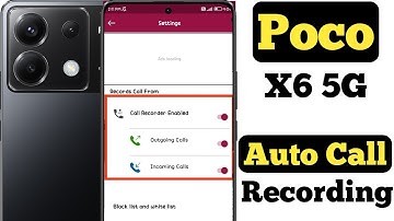 How to record calls automatically on Poco X6 5G | Poco X6 5G me call record kaise kare |
