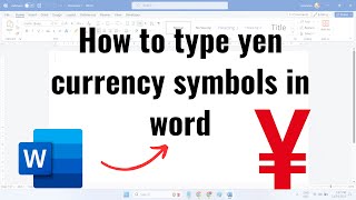 How to type yen currency symbols in word screenshot 5