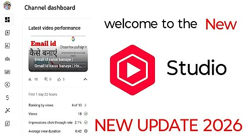 The new and improved YouTube studio is here || Welcome to the New Studio || NEW UPDATE 2026