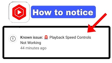 Known Issue 🚨Playback Speed Controls Not Working | Youtube notice How to fix problem studio youtube 