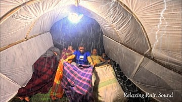 Rame rame bermalam di cabin plastik, fishing, relaxing rain sound, tidur nyenyak sampai pagi