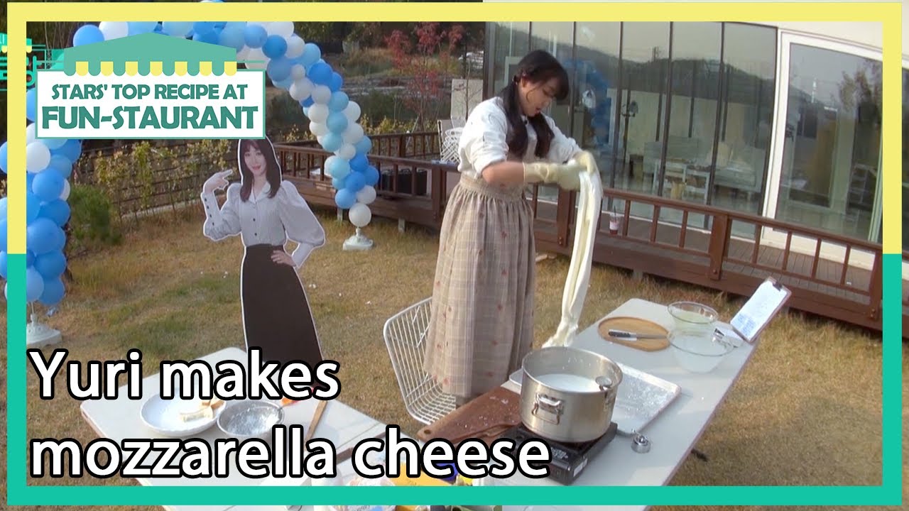 Yuri makes Mozzarella Cheese (Top Star Recipe at Fun-Staurant) |  KBS WORLD TV 201222