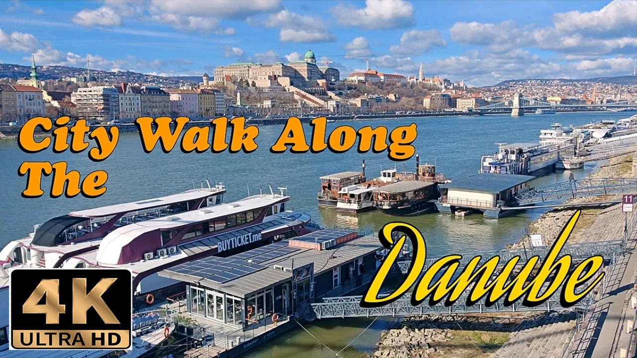 City Walk Along the Danube 4K – Budapest, Hungary | Central Europe