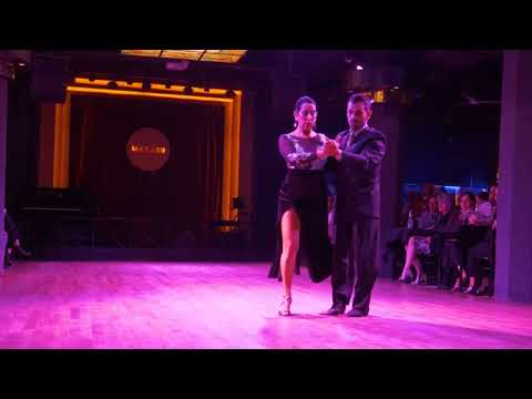 Pablo Nievas y Florencia Fraschina en salon Marabú BuenosAires 2025 tango.
