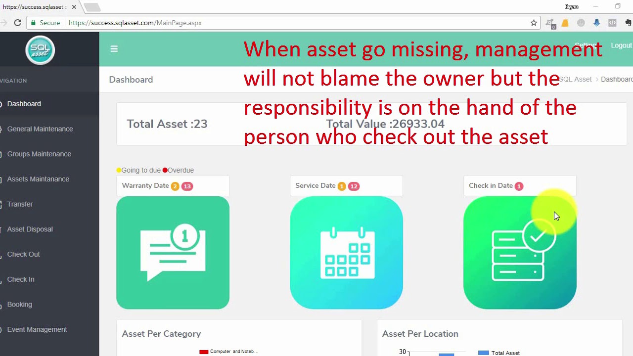 SQL Asset Management System Tutorial 7 Asset Check Out