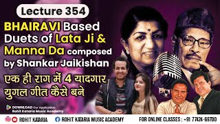 Raag Bhairavi Based Duet  Of Manna Dey U0026 Lata Mangeshkar By Shankar Jaikishanlecture 354