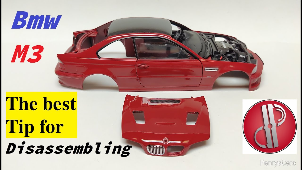 How to Disassemble Bmw E46 M3 Gtr 1/18 Scale by kyosho - YouTube