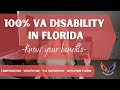 100% VA Disability in Florida -What does that get you? - Know your benefits!