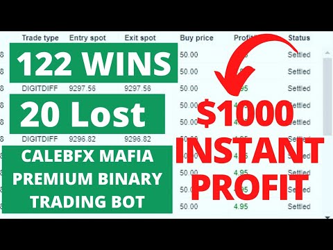 $1000 PROFIT TRADING WITH CALEBFX MAFIA V-PRO 1.0 PREMIUM BINARY TRADING ROBOT 1.0 | BINARY.COM