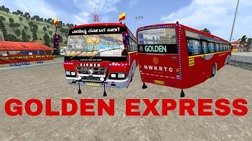 A NEW NWKRTC EICHER BS3 HYDRAULIC  DECORATION VARIENT GOLDEN EXPRESS BUS LIVERY || RELEASED || DGK