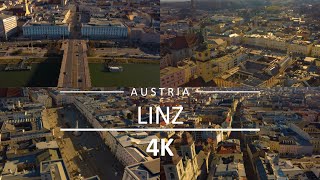 Linz Austria 4K UHD Drone - City center