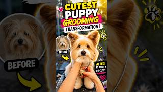 Wait Until You See This Fluffy Puppy’s Final Look! #dog #puppy #shorts #shortvideo
