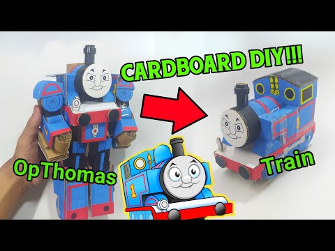 Thomas Become Robot! l Cardboard Diy OpThomas Prime | Thomas dari kardus l Trainsformers