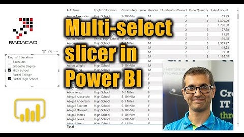 Multi select slicer in Power BI
