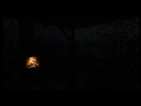 No Ads🔥Cozy Fireplace & Rain Sounds🌧️No Ads | Deep Sleep, Relaxation & Stress Relief All Night😴