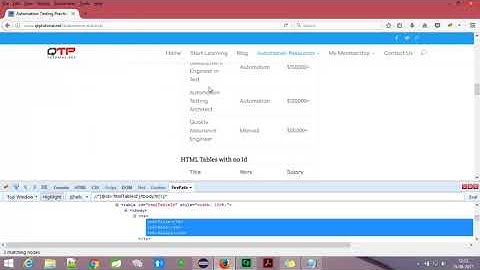 Selenium Automation  How to retrieve table data cell data using Selenium WebDriver