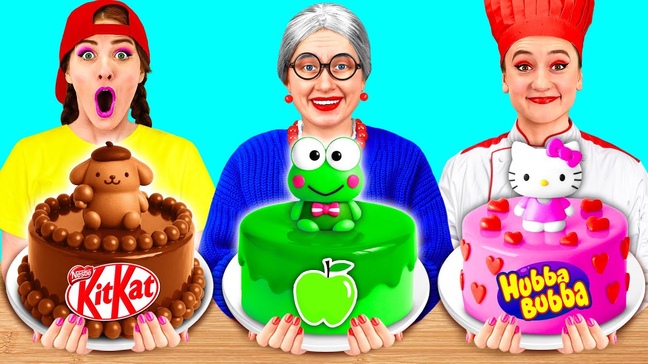 Я против Бабушки Кулинарный Челлендж Укрась Торт | Смешные Рецепты с Едой от 4Teen Challenge