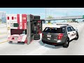 Realistic Emergency Vehicles Crashes #1 - BeamNG drive (4K)