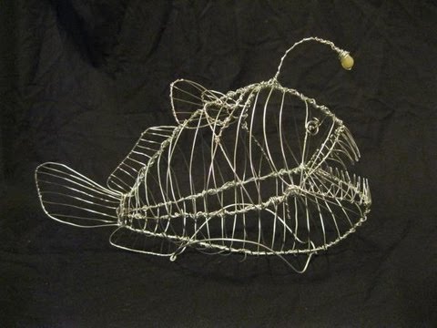 Angler Fish Wire Sculpture 