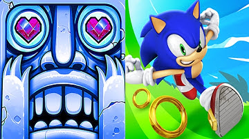 Temple Run 2 Frozen Shadows VS Sonic Dash Android iPad, iOS Gameplay HD