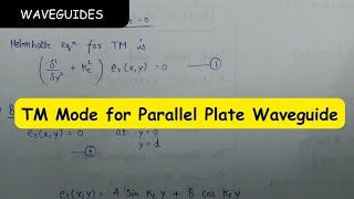 TM Mode for Parallal Plate Waveguide