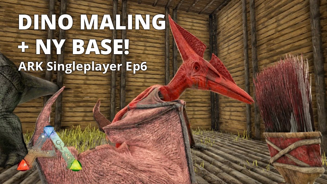 Dansk ARK Singleplayer - DINO MALING + NY BASE - S2Ep6 ...