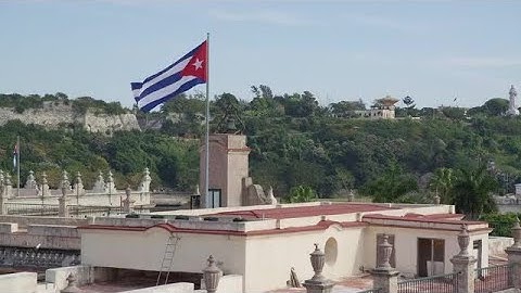 Cuban Flag Waving Stock Video