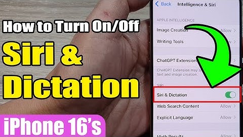 🗣️ How to Turn On/Off Siri & Dictation on iPhone 16/16 Pro Max/iOS 18
