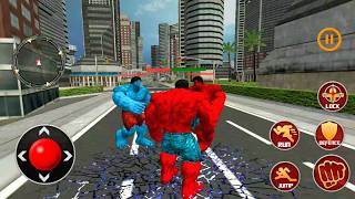 Red Hulk Superhero City Robots Battle 3d | Monster Super Hero Legends Simulator - Android GamePlay screenshot 2