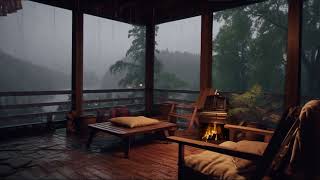 "Embrace the Storm: Balcony Serenity with Thunderstorm and Rainfall Sounds, Your Ultimate Stress-Re