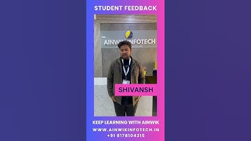 Student Feedback 100% Students recommends Ainwik Infotech #motivation #java  #javafullstackdeveloper