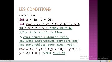 Apprendre à programmer en Java Condition ternaire #19