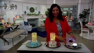 Player Profile Iridescent Faceted Glass Lotus Candle Holder by Valerie on QVC