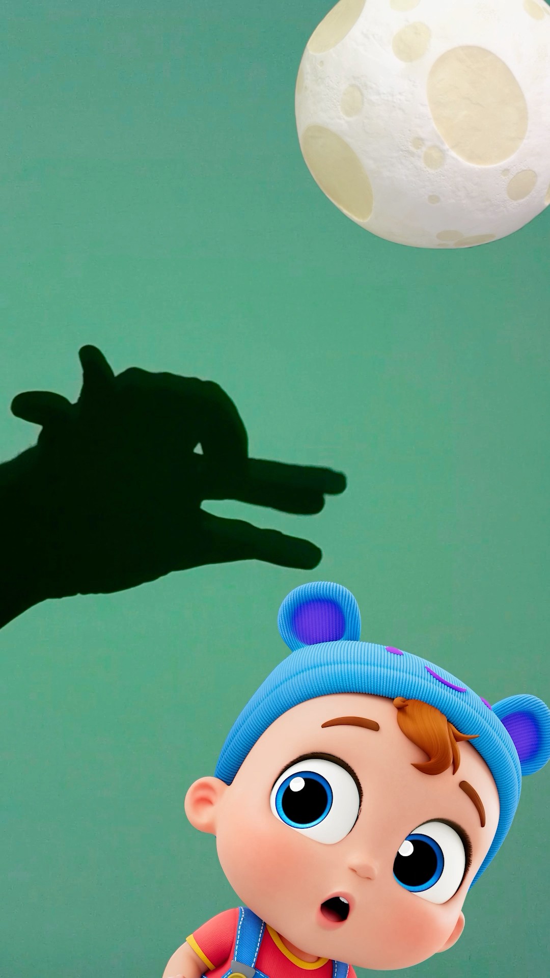 It's just a silly shadow puppet! NO MONSTERS Nursery Rhymes  #shorts #littleangel #babyjohn