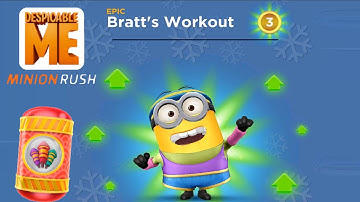 Minion rush Bratts Workout level up epic minion costume gameplay walkthrough android ios