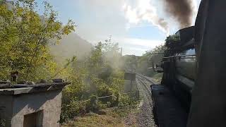 SŽ 33-037 with photo freight train over Solkan bridge - 2018 (2)