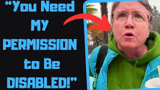 r\/EntitledPeople - Karen Attacks Me For 'JOYRIDING' a Wheelchair! I'm DISABLED.