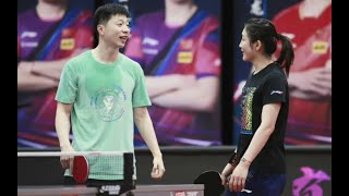 Ma Long, Chen Meng practice together