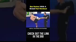 Bas Rutten with a BRUTAL pad workout  #basrutten #kickboxing #mma #ufc #shorts #workout