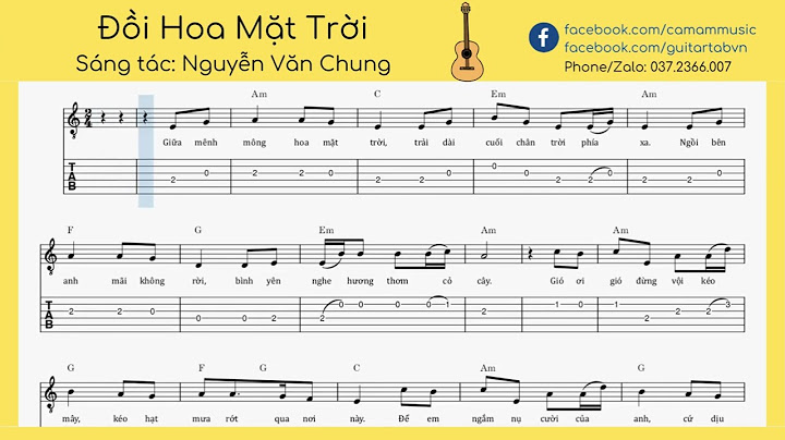 Đồi hoa mặt trời Guitar Tab