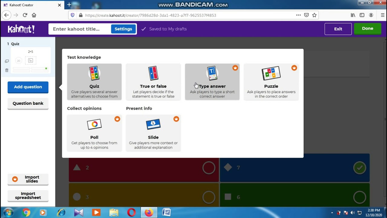 Tutorial pembuatan kuis menggunakan Kahoot - YouTube