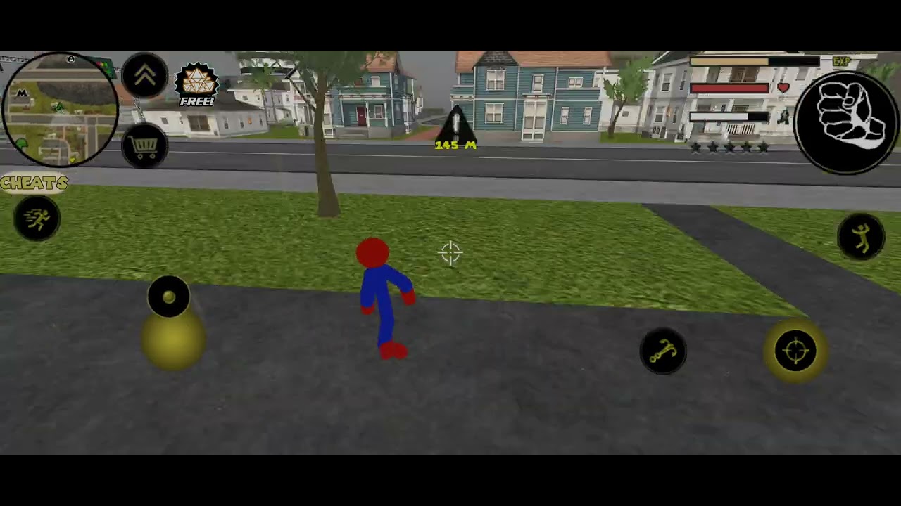 Spider Stickman Rope Hero - Gameplay Part 1 - City Spider Rope Helicopter & Police 