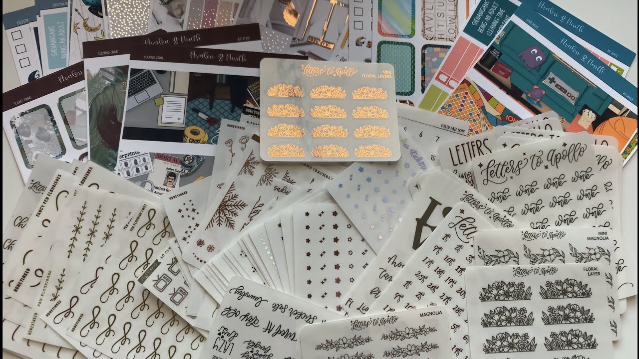 Sticker Haul 1 / Avalon & 9th, Honeyinked, Sadies Stickers, and Letters to Apollo