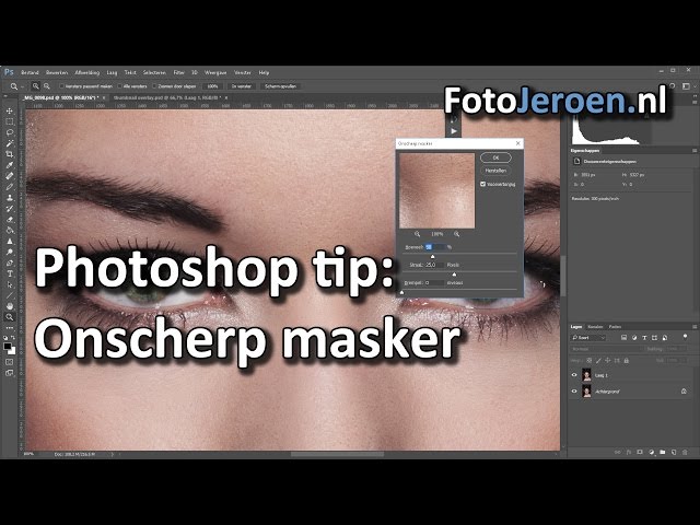 Verscherpen met Onscherp Masker (Photoshop) - YouTube Verscherpen Met Onscherp Masker (Photoshop) - Youtube